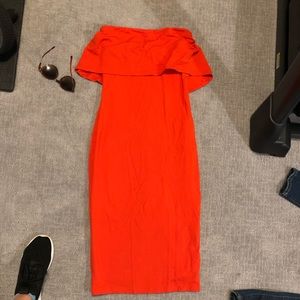 Bebe bright red/orange dress